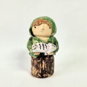 Figurka artystyczna "Chłopczyk z kotem"