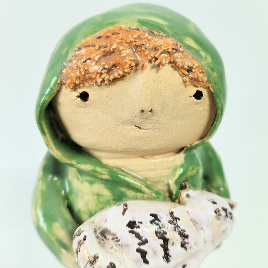 Figurka artystyczna "Chłopczyk z kotem" - obrazek 2