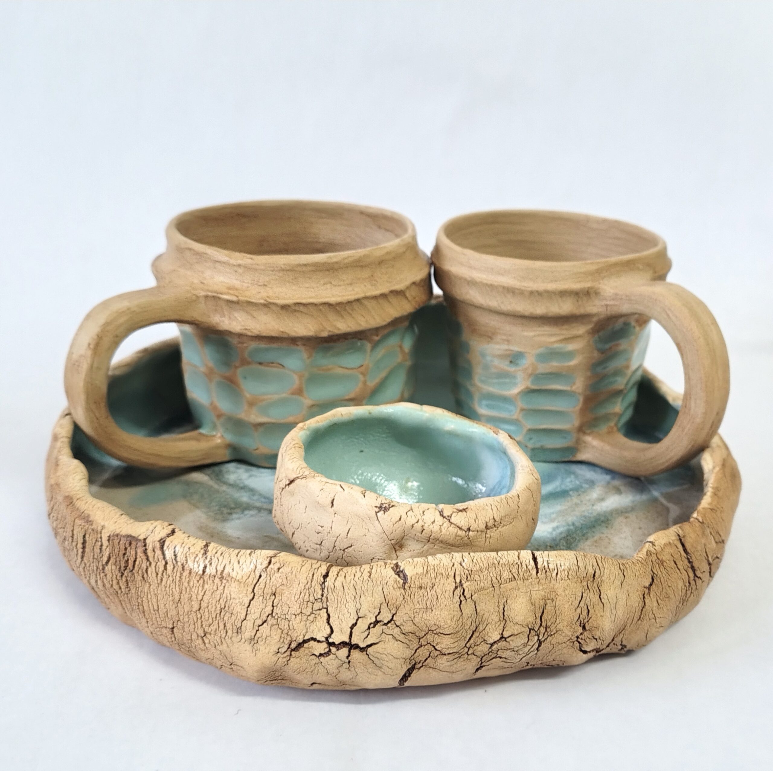 Zestaw ceramiczny "Brzeg Morza" 4 przedmioty. - obrazek 2